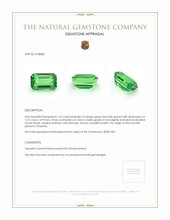 1.41 Ct. Tsavorite Garnet from Tanzania Appraisal