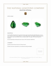 0.72 Ct. Tsavorite Garnet from Tanzania Appraisal