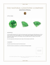0.59 Ct. Tsavorite Garnet from Tanzania Appraisal