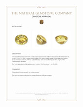 4.74 Ct. Brownish Yellow Chrysoberyl from Tanzania Appraisal