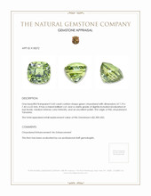 3.43 Ct. Green Chrysoberyl from Tanzania Appraisal