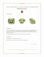 3.15 Ct. Yellowish Green Chrysoberyl from Tanzania Appraisal