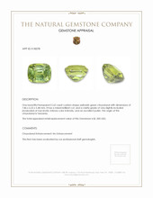 2.62 Ct. Yellowish Green Chrysoberyl from Tanzania Appraisal