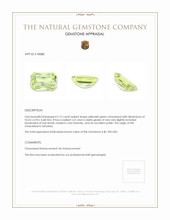 3.12 Ct. Yellowish Green Chrysoberyl from Tanzania Appraisal