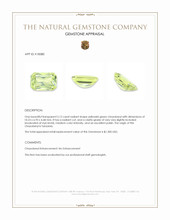 3.12 Ct. Yellowish Green Chrysoberyl from Tanzania Appraisal