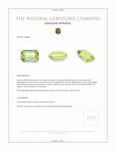 3.03 Ct. Yellowish Green Chrysoberyl from Tanzania Appraisal