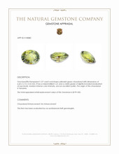 1.07 Ct. Yellowish Green Chrysoberyl from Tanzania Appraisal