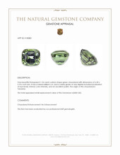 1.54 Ct. Green Chrysoberyl from Tanzania Appraisal