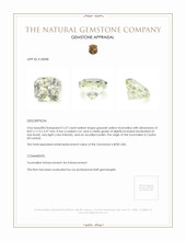 2.37 Ct. Greenish Yellow Tourmaline from Ceylon (Sri Lanka) Appraisal