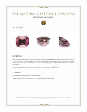 1.43 Ct. Tourmaline from Ceylon (Sri Lanka) Appraisal