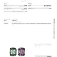 10.09 Ct. Alexandrite from Russia Scan Report