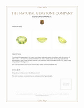 1.01 Ct. Yellowish Green Chrysoberyl from Madagascar Appraisal