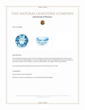 2.85 Ct. Swiss Blue Topaz from Brazil Appraisal