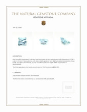1.68 Ct. Aquamarine from Mozambique Appraisal