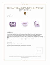 3.84 Ct. Pinkish Purple Kunzite from Brazil Appraisal