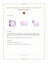 5.44 Ct. Pinkish Purple Kunzite from Brazil Appraisal