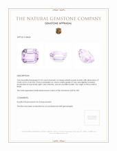 5.24 Ct. Kunzite from Brazil Appraisal
