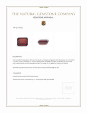 1.83 Ct. Red Garnet from Ceylon (Sri Lanka) Appraisal