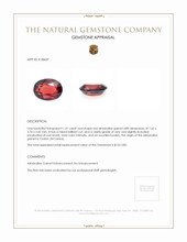 1.31 Ct. Red Almandine Garnet from Ceylon (Sri Lanka) Appraisal