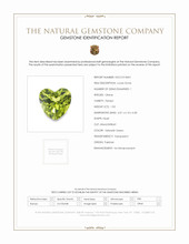 1.03 Ct. Yellowish Green Peridot from Pakistan Scan Report