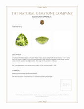 1.20 Ct. Peridot from Pakistan Appraisal