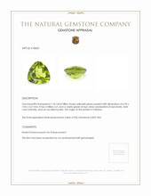 1.18 Ct. Peridot from Pakistan Appraisal