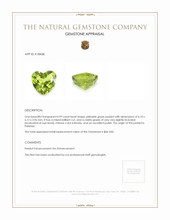 0.99 Ct. Peridot from Pakistan Appraisal