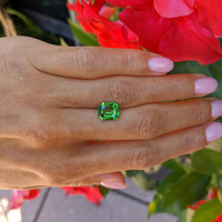 3.09 Ct. Tsavorite Garnet from Madagascar Life Style