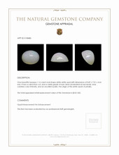 1.16 Ct. White Cabochon White Opal from Australia Appraisal