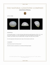 1.16 Ct. Cabochon White Opal from Australia Appraisal
