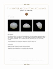 1.16 Ct. White Cabochon White Opal (Light Opal) from Australia Appraisal