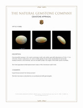 1.05 Ct. Cabochon White Opal from Australia Appraisal