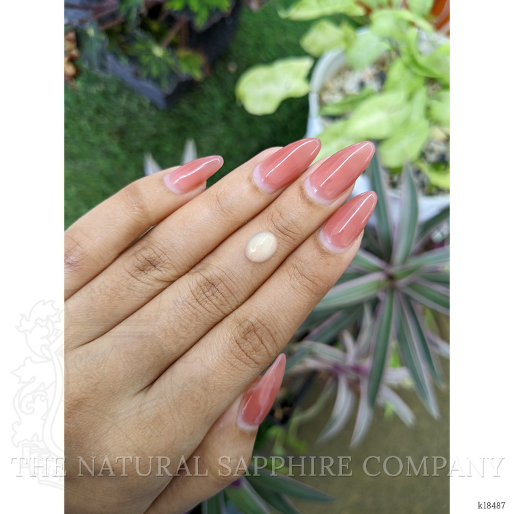 1.27 Ct. Cabochon White Opal from Australia