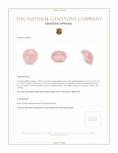 15.03 Ct. Pink Cabochon Rose Quartz from Ceylon (Sri Lanka) Appraisal