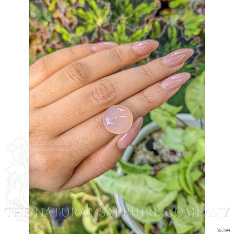 15.03 Ct. Cabochon Rose Quartz from Ceylon (Sri Lanka)