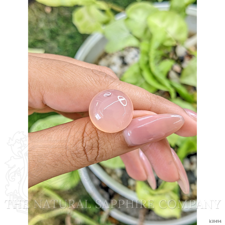 15.03 Ct. Cabochon Rose Quartz from Ceylon (Sri Lanka)