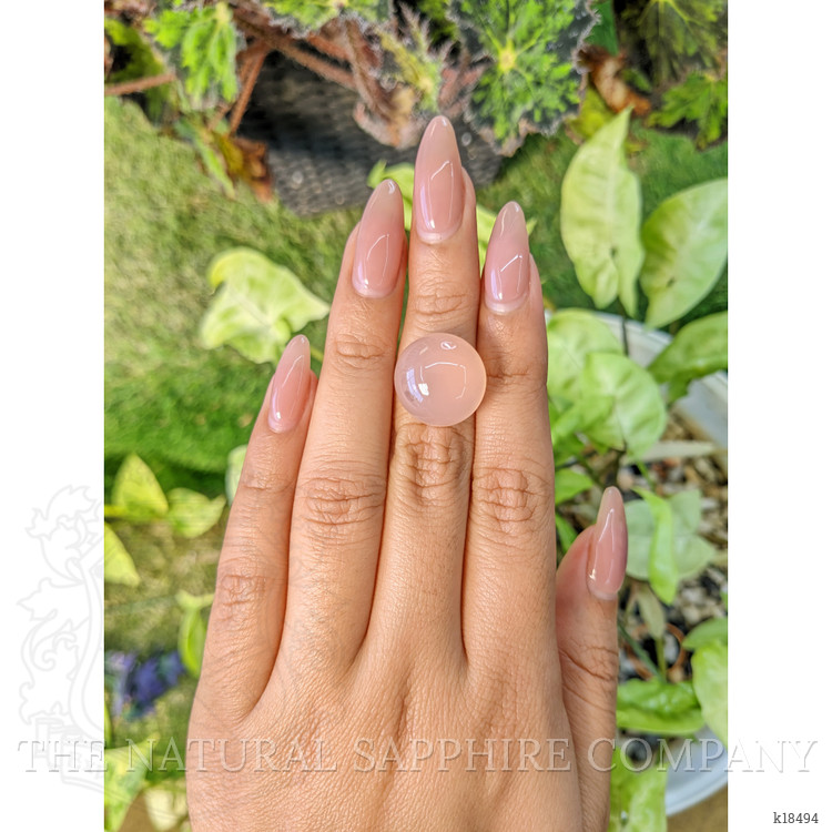 15.03 Ct. Cabochon Rose Quartz from Ceylon (Sri Lanka)