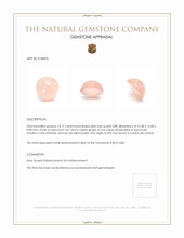 13.11 Ct. Pink Cabochon Rose Quartz from Ceylon (Sri Lanka) Appraisal