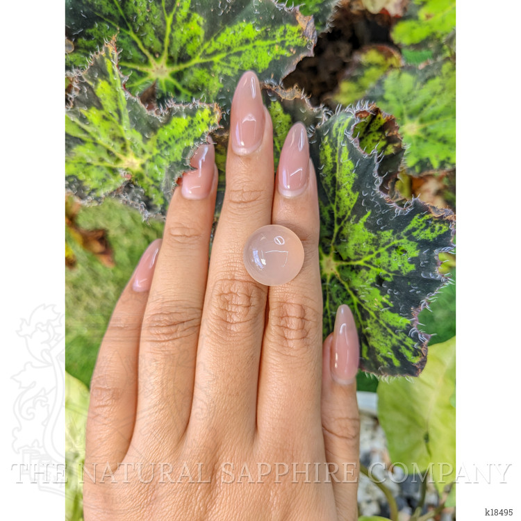 13.11 Ct. Cabochon Rose Quartz from Ceylon (Sri Lanka)