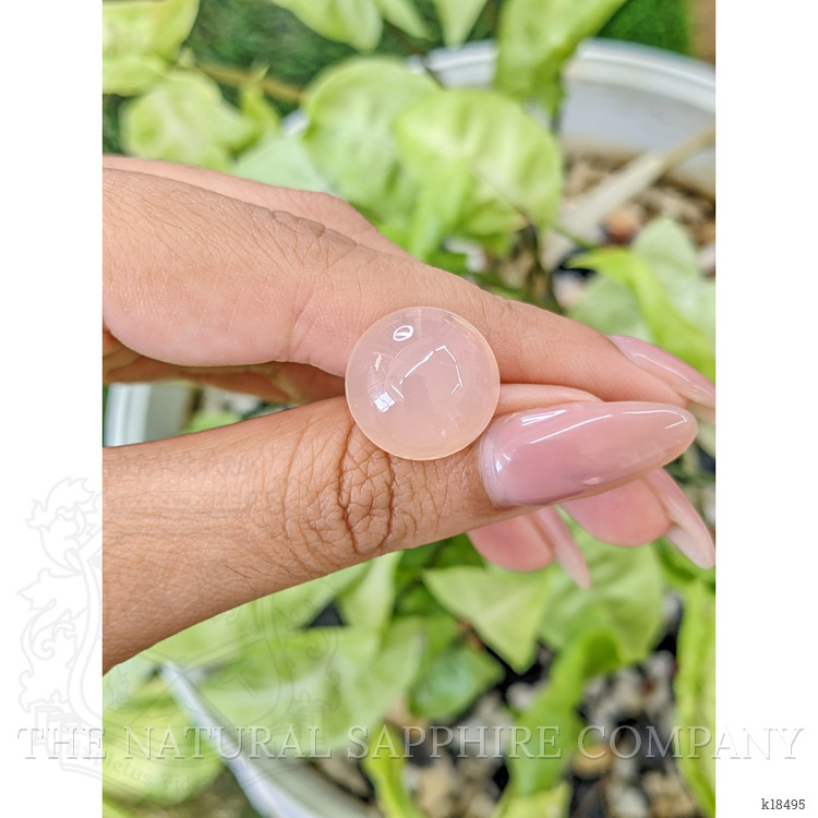 13.11 Ct. Cabochon Rose Quartz from Ceylon (Sri Lanka)