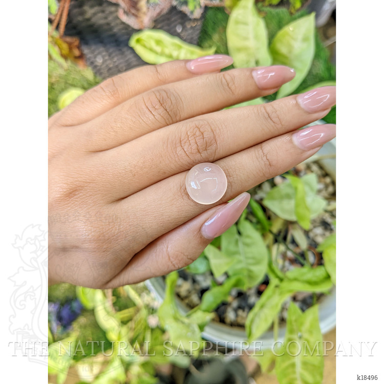 10.23 Ct. Cabochon Rose Quartz from Ceylon (Sri Lanka)