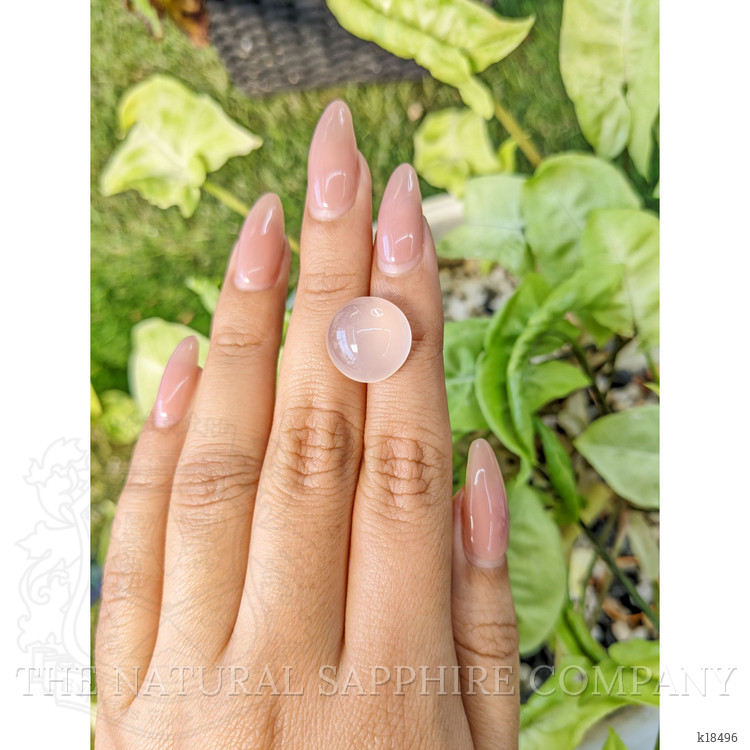 10.23 Ct. Cabochon Rose Quartz from Ceylon (Sri Lanka)