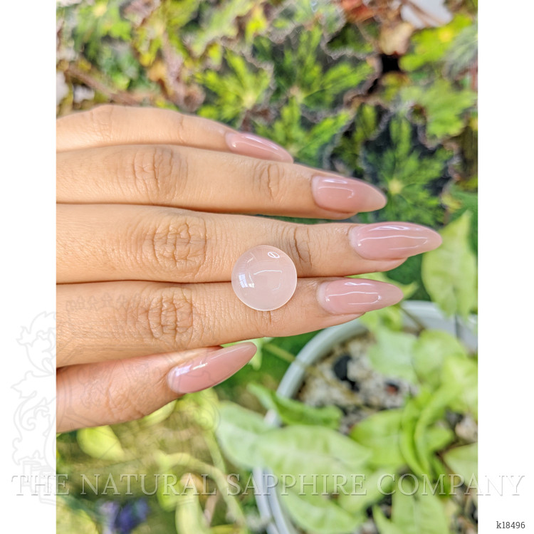 10.23 Ct. Cabochon Rose Quartz from Ceylon (Sri Lanka)