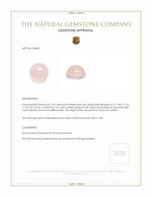 7.26 Ct. Pink Cabochon Rose Quartz from Ceylon (Sri Lanka) Appraisal