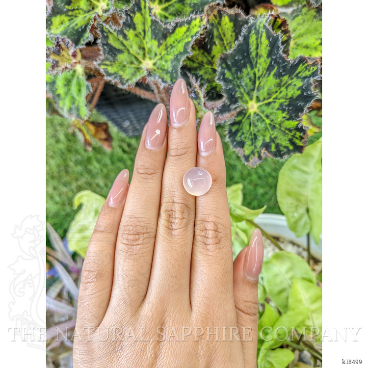 7.26 Ct. Cabochon Rose Quartz from Ceylon (Sri Lanka)