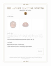 4.18 Ct. Pink Cabochon Rose Quartz from Ceylon (Sri Lanka) Appraisal