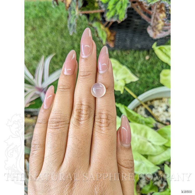 4.18 Ct. Cabochon Rose Quartz from Ceylon (Sri Lanka)