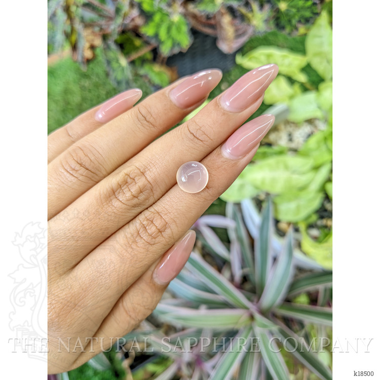 4.18 Ct. Cabochon Rose Quartz from Ceylon (Sri Lanka)
