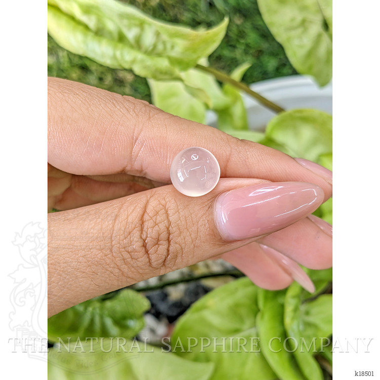 4.24 Ct. Cabochon Rose Quartz from Ceylon (Sri Lanka)