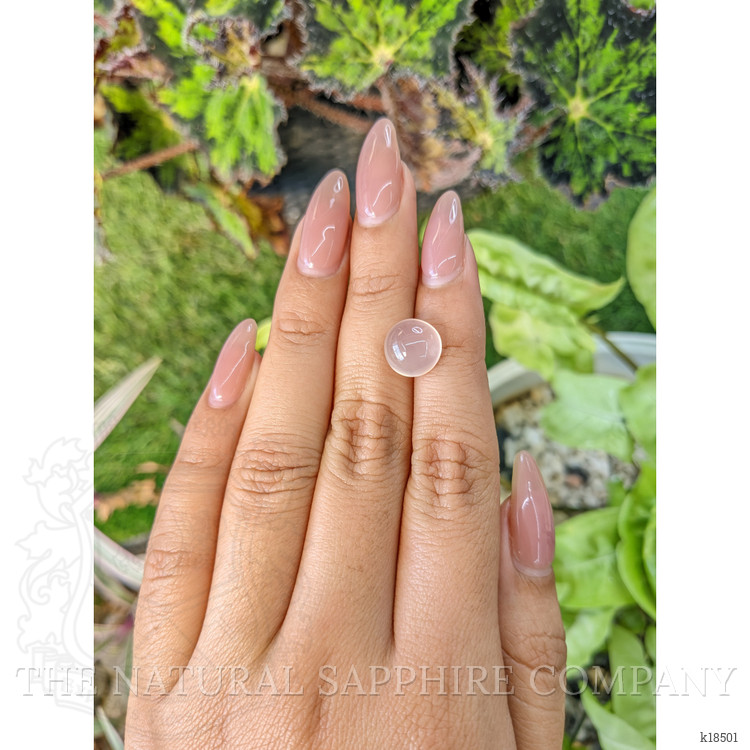 4.24 Ct. Cabochon Rose Quartz from Ceylon (Sri Lanka)